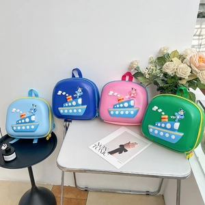 Kids Backpack Relief Cartoon Ship Toddler School Bag EVA Hard Shell Lightweight Cute For Boys And Girls Kindergarten