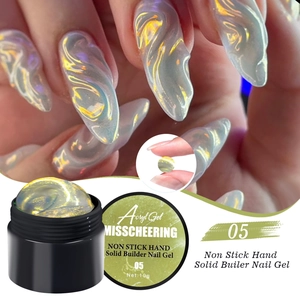 Detailaufnahme des festen, nicht klebenden Nagelaufbaugels in einer 10g-Dose für Nägel