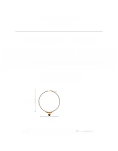 Detail view of tiger eye stone gourd necklace with 45.5cm length and dimensions