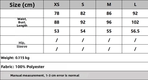 Tableau des tailles détaillé pour haut dos nu avec mesures de poitrine et de taille