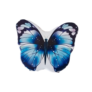 Creative butterfly shaped folding pocket mirror with gradient blue wings for women