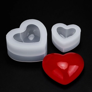 3D Heart Silicone Mold For Resin Casting Plaster Aromatherapy DIY Craft Home Love Letter Shape Mirror Surface Baking Tools