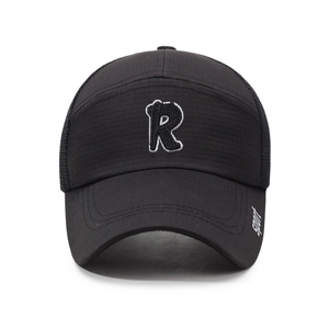 Berretto da baseball da uomo in mesh con ricamo R e logo sport per protezione solare all'aperto