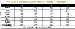 Guide détaillé des tailles et tableau de mesures pour shorts de loisirs avec ceinture