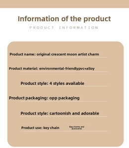 Detail list of cartoon artist keychain specifications made of PVC and alloy materials