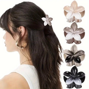 Pinces À Cheveux Fleur Dégradé Résine Plastique Doux Élégant Accessoires Pour Femmes Filles