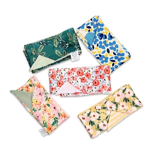 Women Narrow Satin Scarf Floral Print Thin Twilly Neck Tie Hair Band Bag Handle Wrap Polyester Vintage French Style