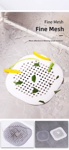 Macro detail of silicone sink strainer with fine mesh holes for hair and debris filtering