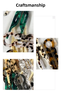 Close-up of tortoise shell and marble acetate U-shaped hair pins for bun styling