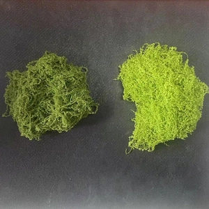 Artificial moss turf in dark and light green shades for DIY bonsai landscape decor