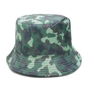Detailed view of camouflage boonie hat with reinforced stitching on the wide brim
