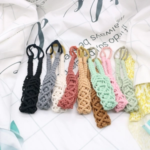 Handmade Bohemian elastic cotton braided headbands in ten assorted colors for women