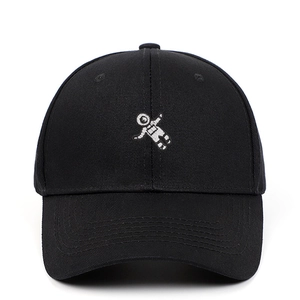 Astronaut Embroidery Baseball Cap Cotton Twill Adjustable Curved Brim Sun Hat Casual Outdoor For Men Women