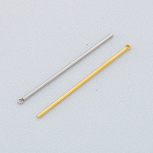 Polished gold and silver stainless steel vertical bar pendants for DIY jewelry making