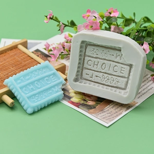 Moule en silicone en forme de biscuit croqué avec texte Choice pour décoration de gâteau