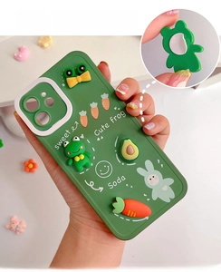 Detail of 3D cartoon resin charms with adhesive backing for DIY water bottle or phone case