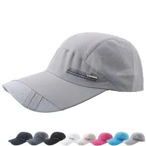 Breathable quick-dry sports baseball cap for men and women with mesh side panels