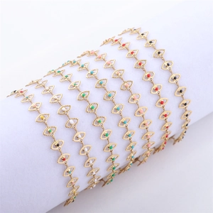 Evil Eye Bracelet And Anklet 304 Stainless Steel 18K Gold Plated Colorful Oil Drip Turkish Style Adjustable For Women Men