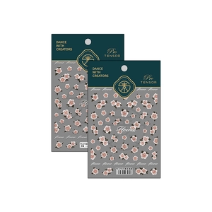 3D embossed floral nail stickers with pink cherry blossoms in TS-2147 and TS-2148 patterns