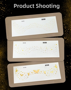 Gold foil freckle face stickers temporary tattoo body art waterproof festival makeup design
