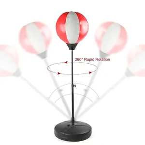 Pelota de boxeo inflable vertical con soporte ajustable para entrenamiento de 360 grados