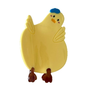 Pince à cheveux canard jaune mignonne avec design créatif d'animaux pour coiffure femme