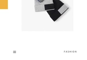 Detail of high-stretch ribbed knit beanie with stylish contrast color splicing design