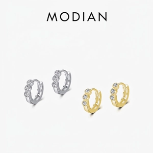925 Sterling Silver Hoop Earrings For Women Cubic Zirconia Minimalist Huggie Earrings Sparkly Jewelry Accessory