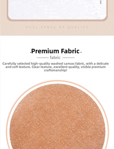 Detailed close-up of washed canvas fabric texture in tan for mini coin purse wallets
