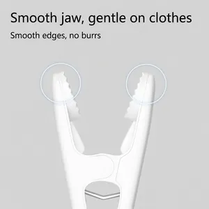 Windproof plastic laundry clips with smooth wave grip and spring mechanism for clothes