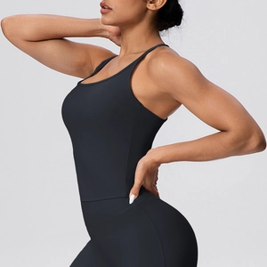 Detailed side view showing professional high-stretch matte fabric of the black sports set