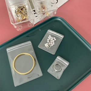 PVC Transparent Jewelry Storage Bags Self Sealing Anti Oxidation Portable Pouch For Earrings Necklaces Rings
