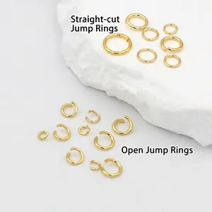 Open Jump Rings Copper Gold Plated Color Retaining Round Split Connector Jewelry Making DIY Bracelet Necklace Accessory