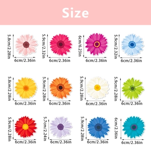 Décorations de gâteaux fleurs de printemps marguerites colorées avec tableau de douze tailles