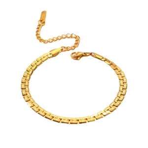 Elegant rose gold Cuban link bracelet for women with adjustable chain and lobster clasp