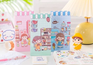 Detailed view of magnetic closures on colorful cartoon themed snack and sushi storage boxes