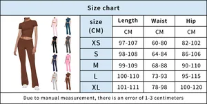 Tabla de tallas detallada en cm para conjunto de dos piezas slim fit con medidas de pantalón