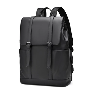 Fashion PU Leather Backpack Large Capacity Waterproof Laptop Bag Business Commuter Travel Rucksack For Men Students