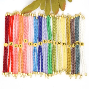 18k gold clasp 3mm Milanese nylon rope bracelets available in seventeen vibrant colors