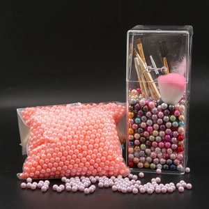 2000pcs 3-10mm pink ABS imitation pearls for makeup brush holder and DIY fillers