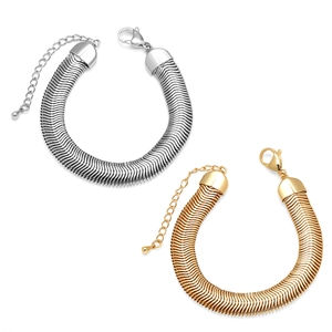 Elegant gold and silver plated snake chain bracelets with adjustable heart star clasp