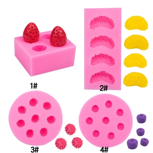 Fruit Shaped Silicone Mold Strawberry Orange Blueberry Raspberry Fondant Cake Decoration DIY Handcraft Baking Tools Novelty