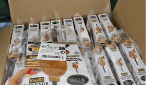 Bulk packaging of Gotham Steel non-stick folding pancake pans with copper ceramic coating