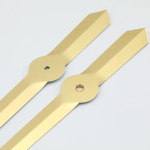 Jeu d'aiguilles d'horloge dorées minimalistes en aluminium pour mouvement à quartz DIY