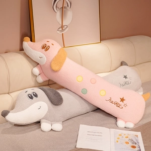 Dachshund Dog Long Plush Pillow Soft Teddy Fleece Body Cushion Sausage Puppy Stuffed Animal Toy For Sleeping Home Decor