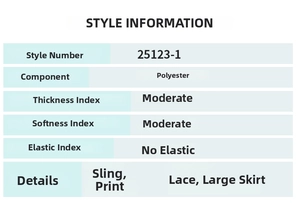 Detailed sizing chart and material specs for floral printed summer maxi dress