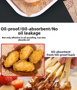 Greaseproof food wrapping paper with newspaper print under grilled chicken wings and meat