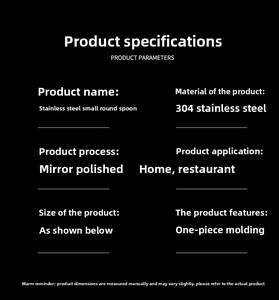 Detailed product parameters of 304 stainless steel gold dessert and coffee spoon