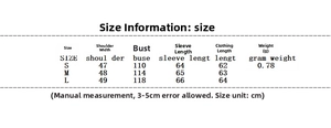 Detailed size chart for street fashion faux shearling jacket with exact measurements