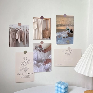 French aesthetic poster cards for wall decor set in cozy minimalist ins style room
